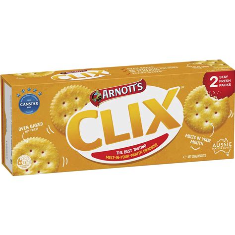 clitz crackers|Arnott's Clix Crackers 250g .